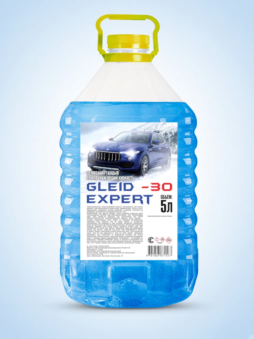 Канистра 5 л GLEID EXCLUSIVE −30 стеклоомывающей жидкости